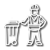 Man and Container Icon